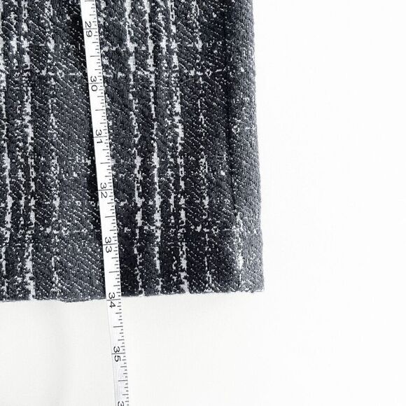 Banana Republic Womens Plaid Shift Dress Bell Sleeves Black White 6 - Picture 5 of 6